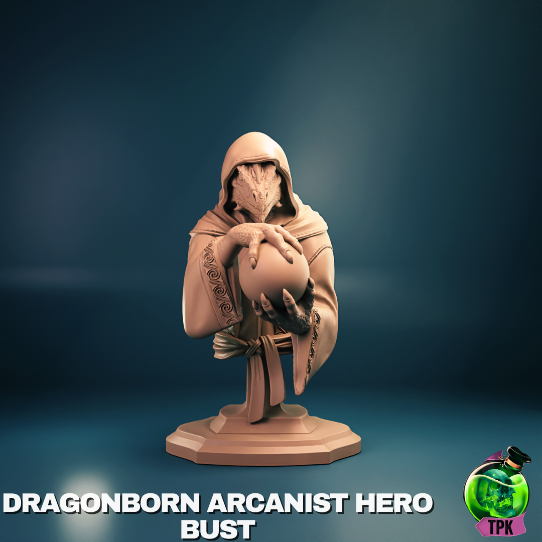 Dragonborn Arcanist | Tabletop Gaming Mini or Display Figure | TPKLab