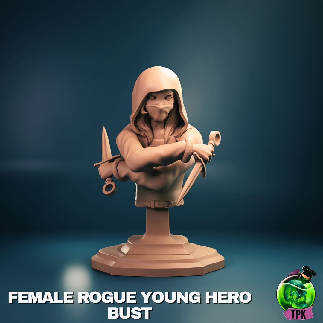 Female Young Rogue | Tabletop Gaming Mini or Display Figure | TPKLab