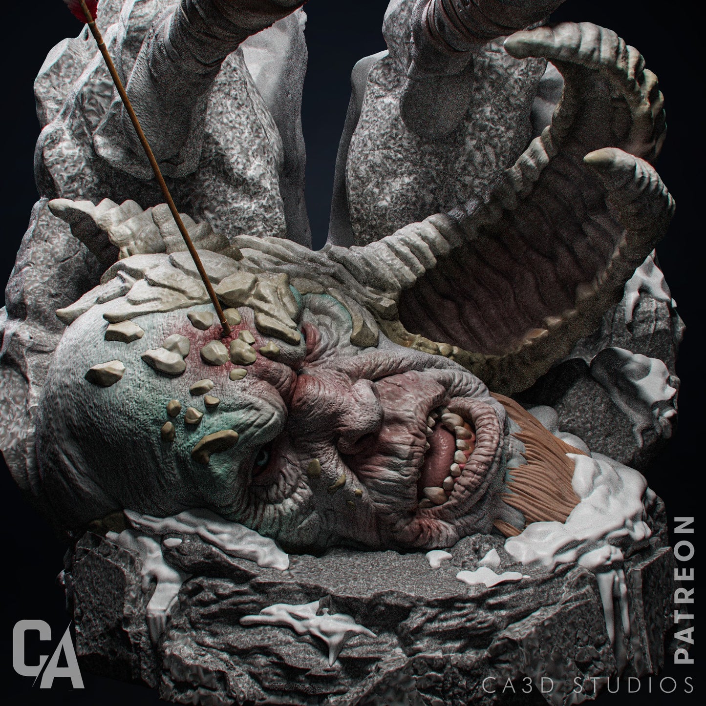 1:12 War God | 3D Printed Resin Garage Kit Figure | CA 3D Studios