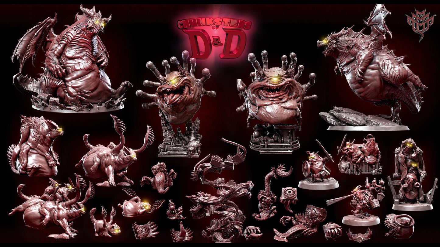 Displacer Loaf, Chonksters of D&D | TABLETOP SCALE | DnD TTRPG Mini | Mini Monster Mayhem