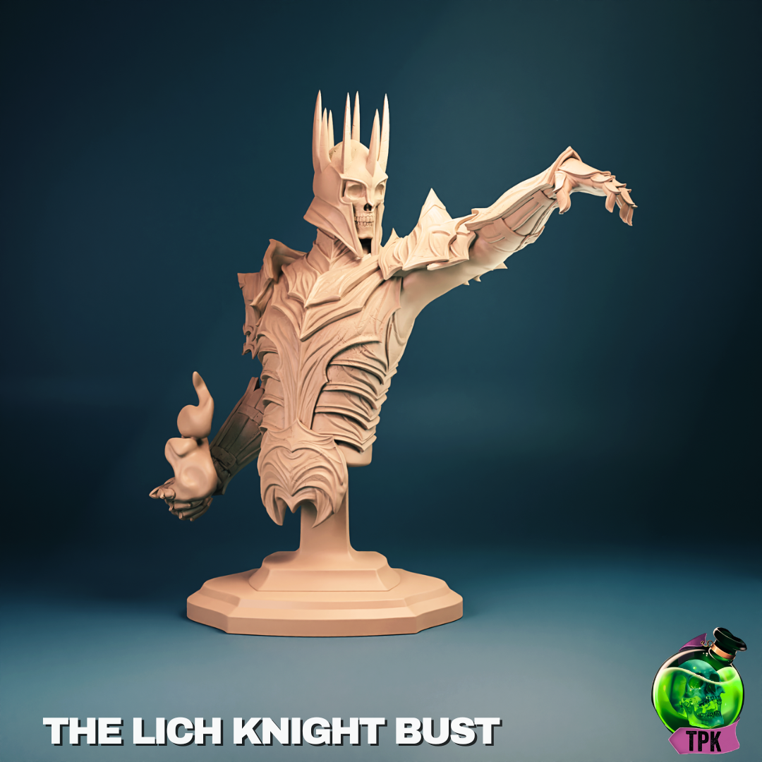 Necromancer Lich Knight | Tabletop Gaming Mini or Display Figure | TPKLab