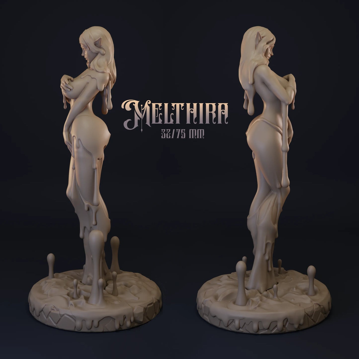 Melthira | Tabletop or Display Scale | D&D TTRPG Fantasy Miniature | Dungeons and Maidens