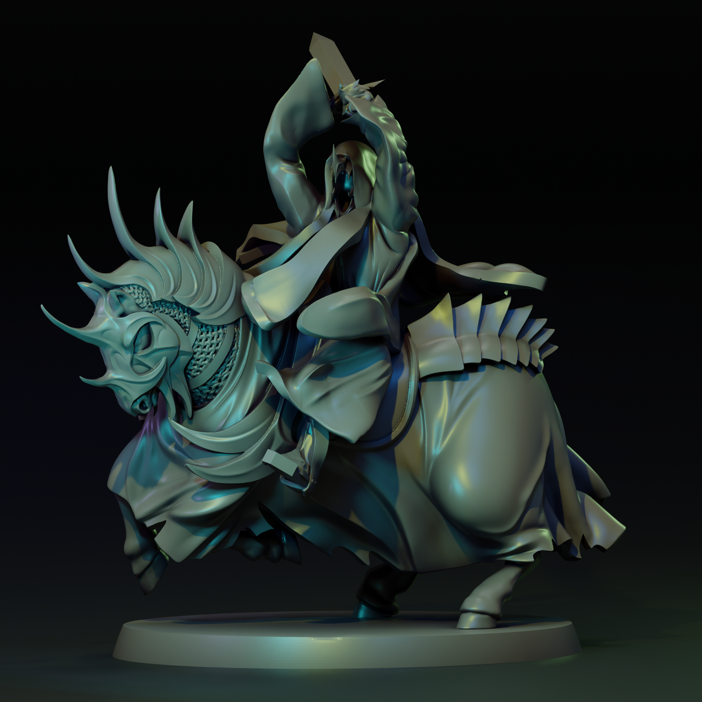 Miniature of Navarrete Studio's The Nightmare tabletop gaming figure by Tattles Told 3D, showing detailed sculpt and painted features.