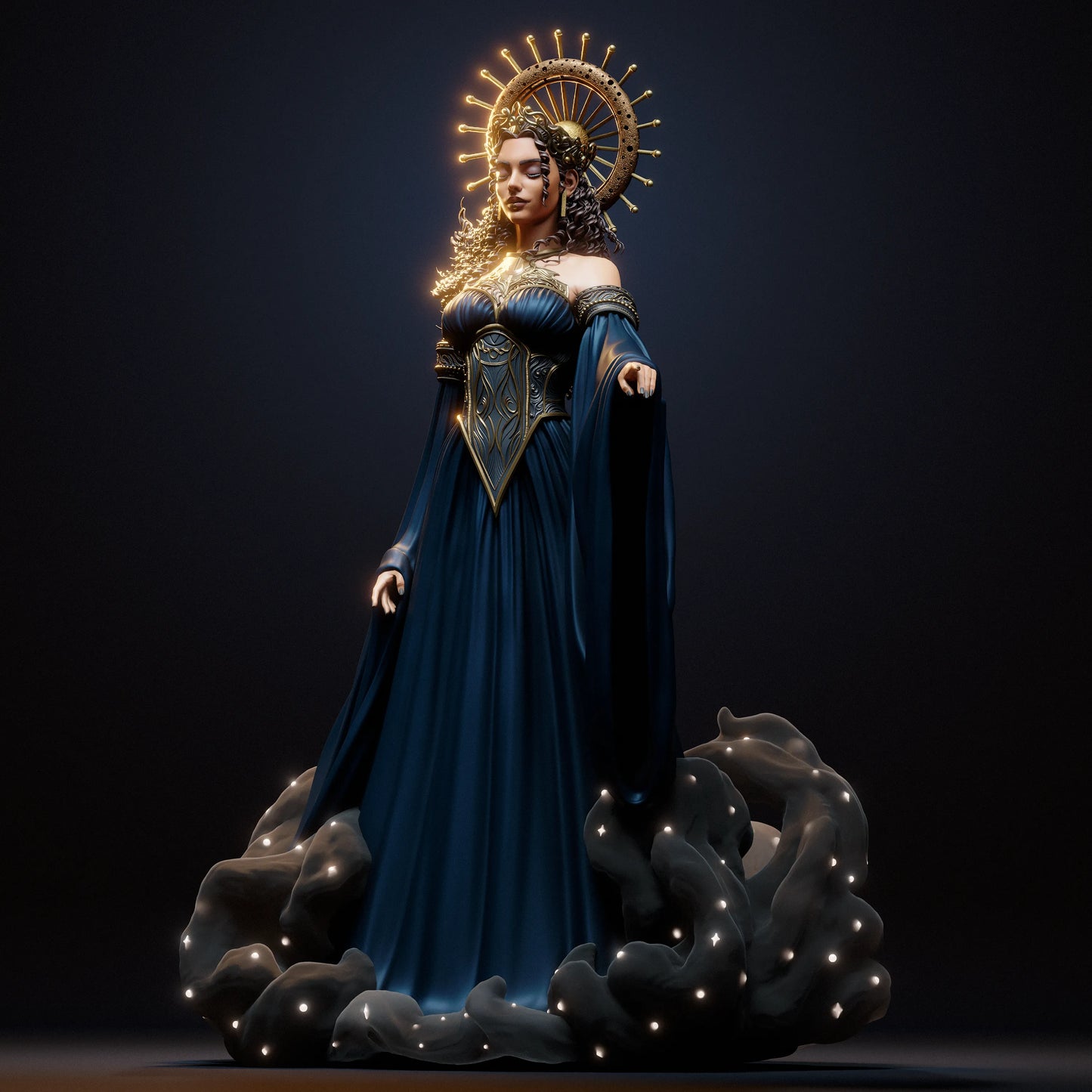 1:12 Nyx, Greek Goddess of Night | 3D Printed Resin Garage Kit Figure | CA 3D Studios