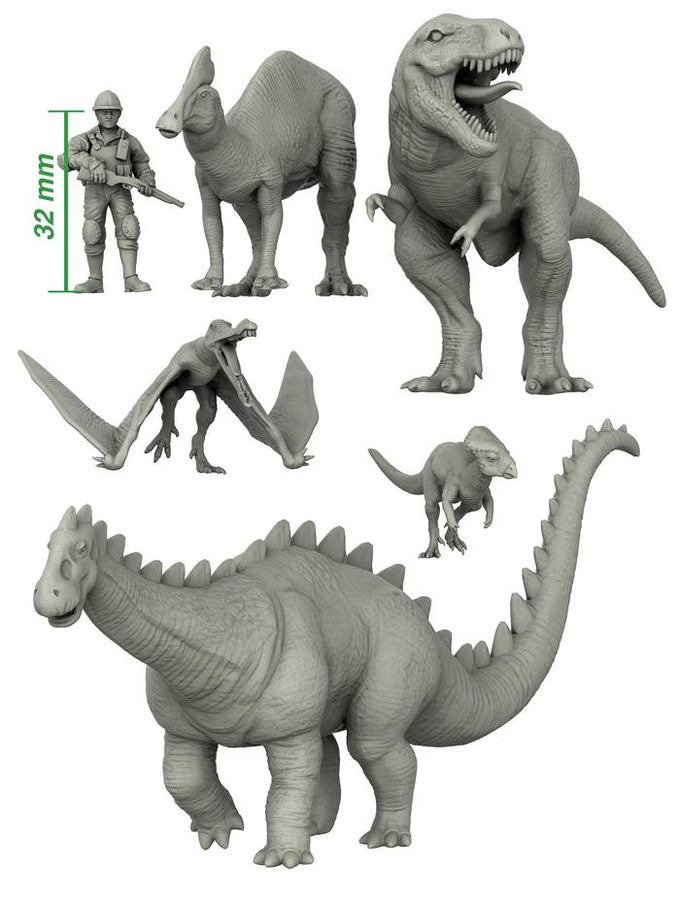 Dinosaurs, Realistic Models, Resin Printed | 32mm Tabletop Scale | 3D IPStudios - Tattles Told 3D