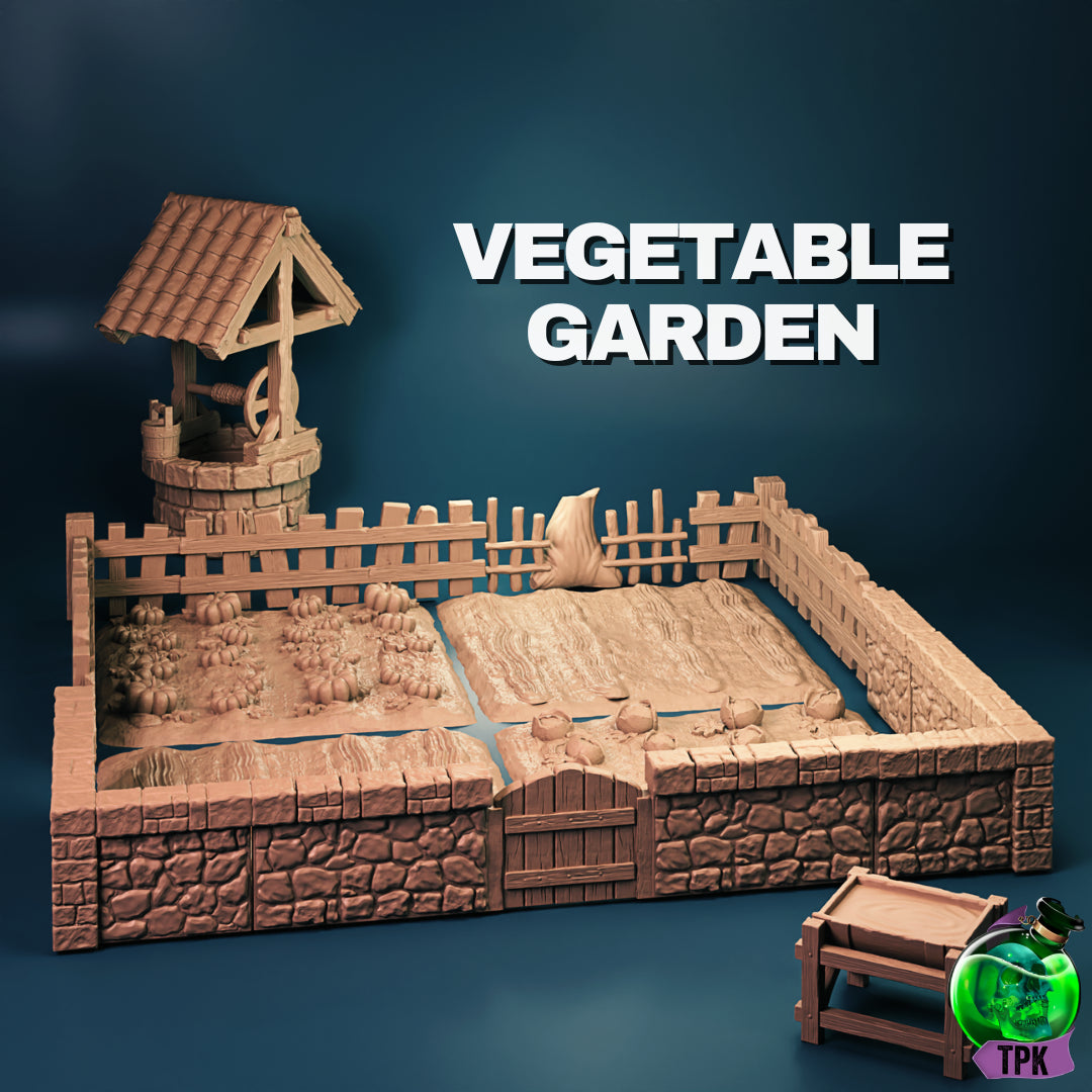 Vegetable Garden Terrain | Tabletop Gaming Mini | TPKLab - Tattles Told 3D