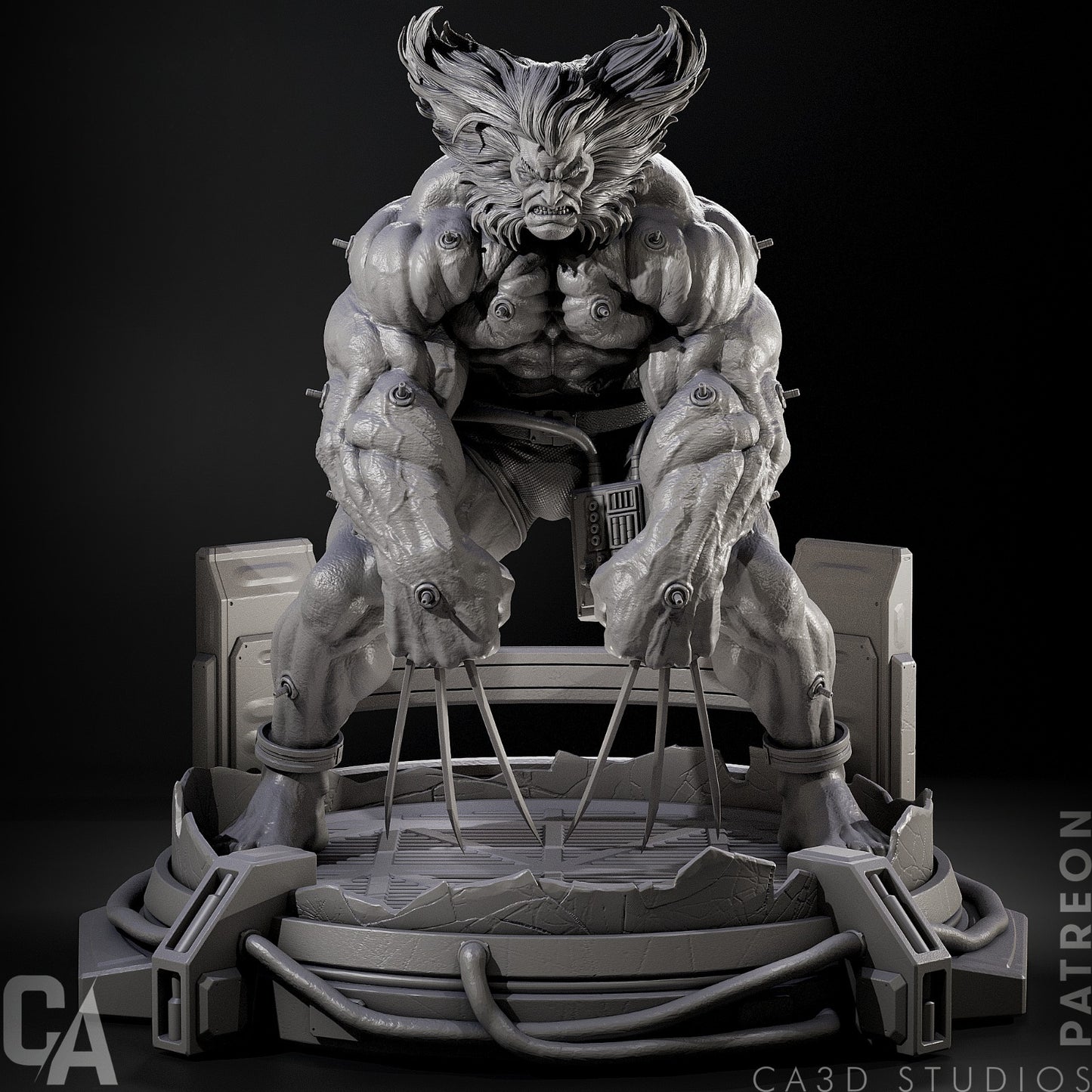 1:12 Feral Weapon | 3D Printed Resin Garage Kit Figure | CA 3D Studios