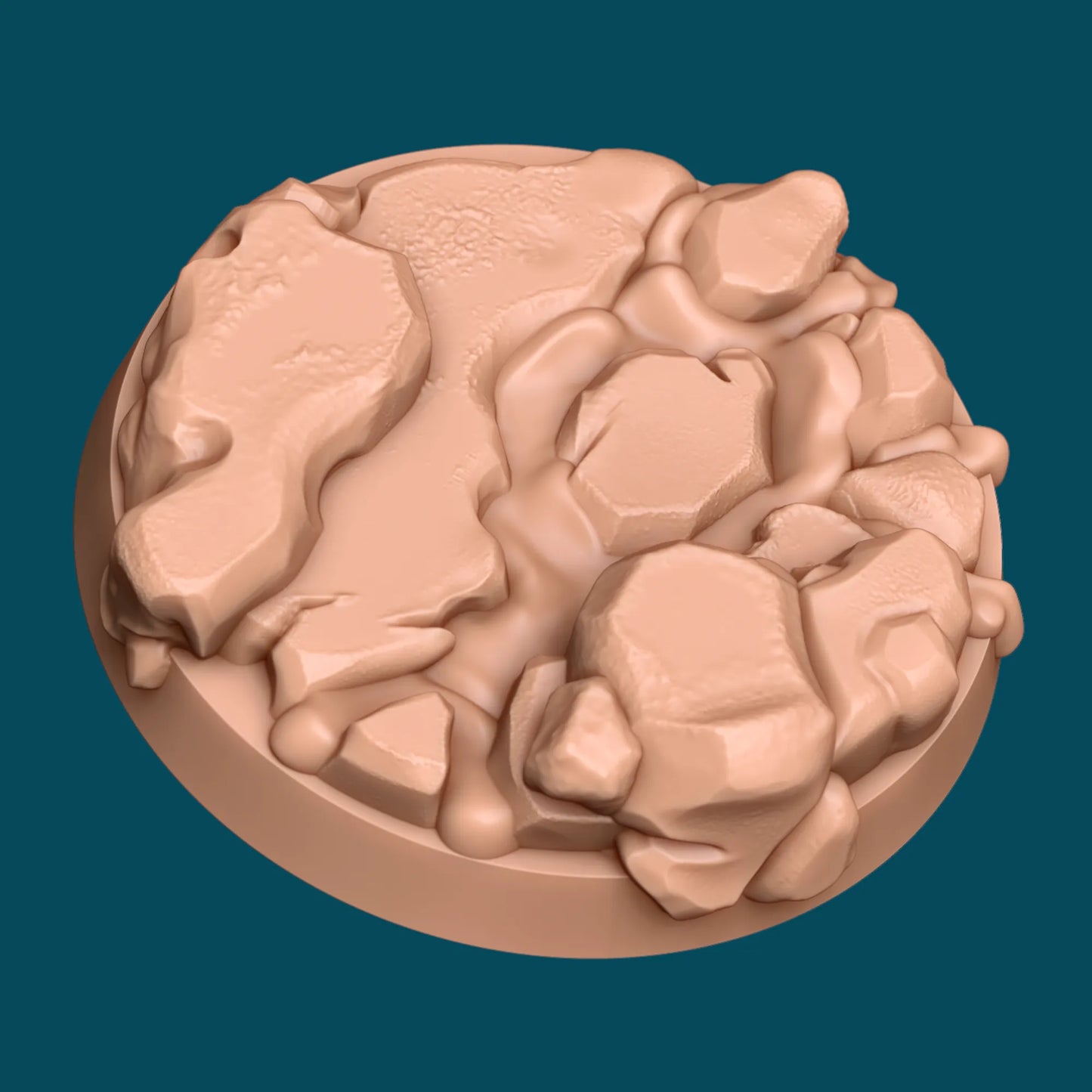 A Volcanic Fissure Base | TTRPG Miniature Sculpted Base | Awkward Penguin's Minis