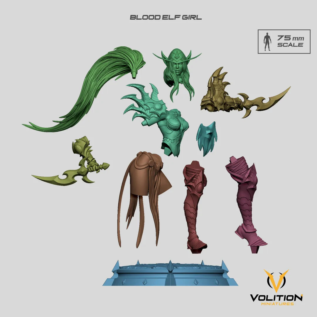 Female Blood Elf Rogue | Resin Garage Kit | Volition Miniatures