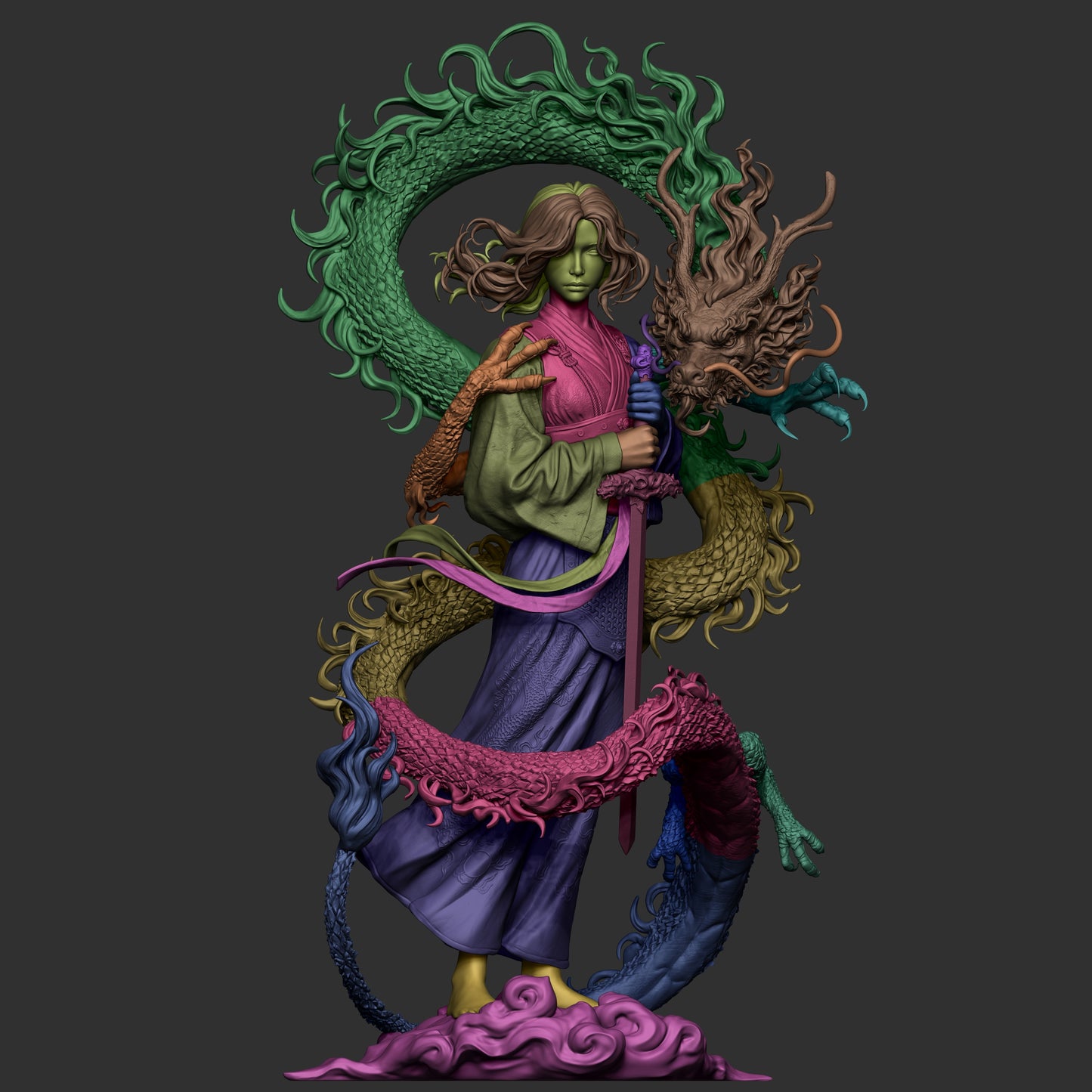 1:12 Mulan, Chinese Legend | 3D Printed Resin Garage Kit Figure | CA 3D Studios