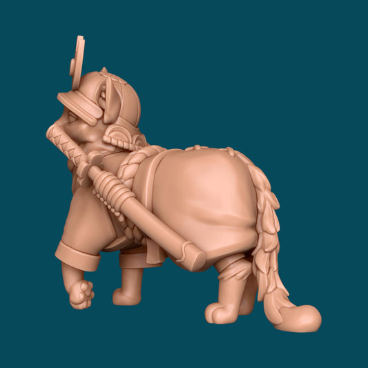 Kotatsu, a samurai cat | D&D TTRPG Miniature | Awkward Penguin Minis