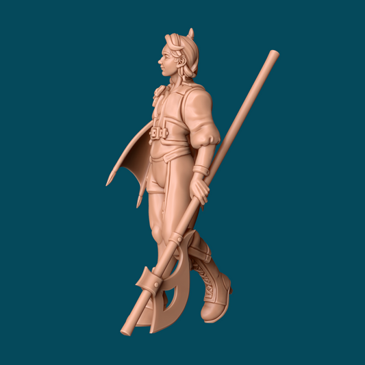 Dara, a Half-Demon Warrior | TTRPG D&D Miniature | Awkward Penguin Minis