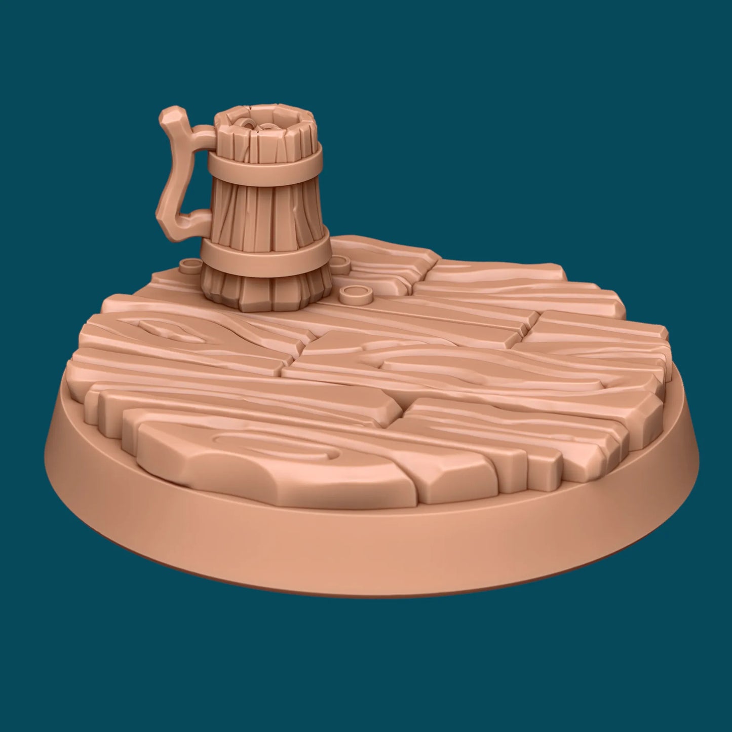 Tavern Floor Base | TTRPG Miniature Sculpted Base | Awkward Penguin's Minis