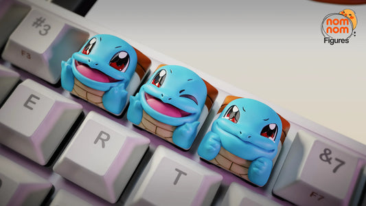 Keycaps - Water Starter | 3D Printed Resin Anime Fan Art | Nomnom Figures