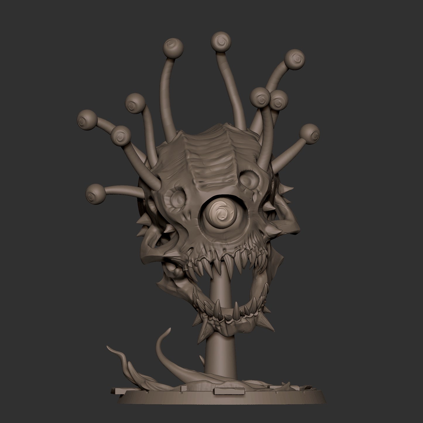 Beholder Skull | D&D TTRPG Miniature | Bite the Bullet