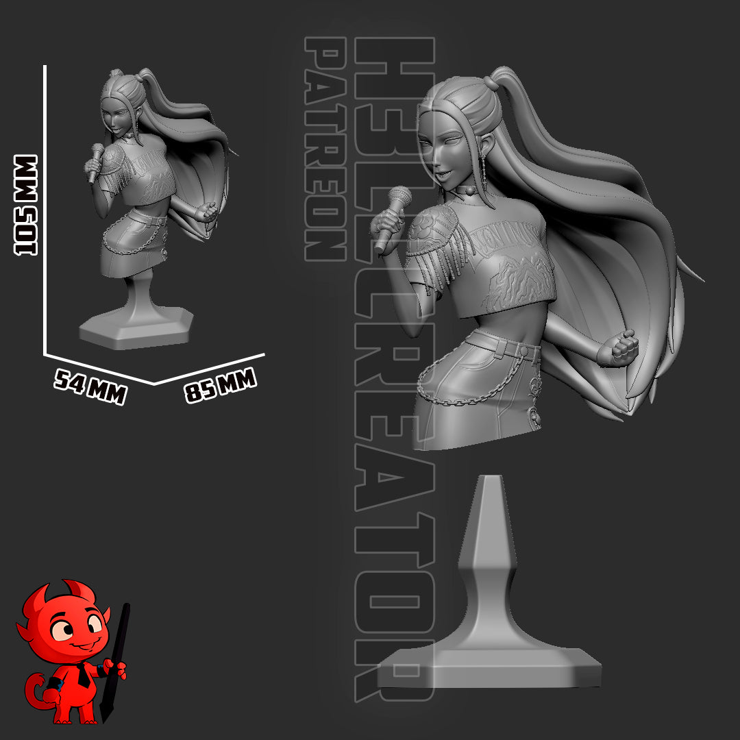 1:12 Pink Punk Popstar | Resin Garage Kit Figure Game Fan Art | h3LL creator