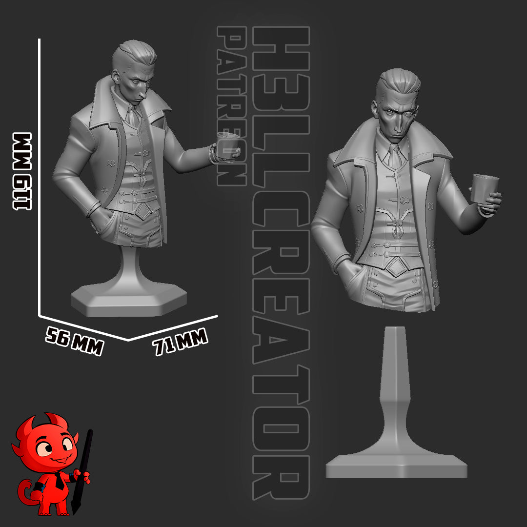 1:12 Undercity Kingpin | Resin Garage Kit Figure Show Fan Art | h3LL creator