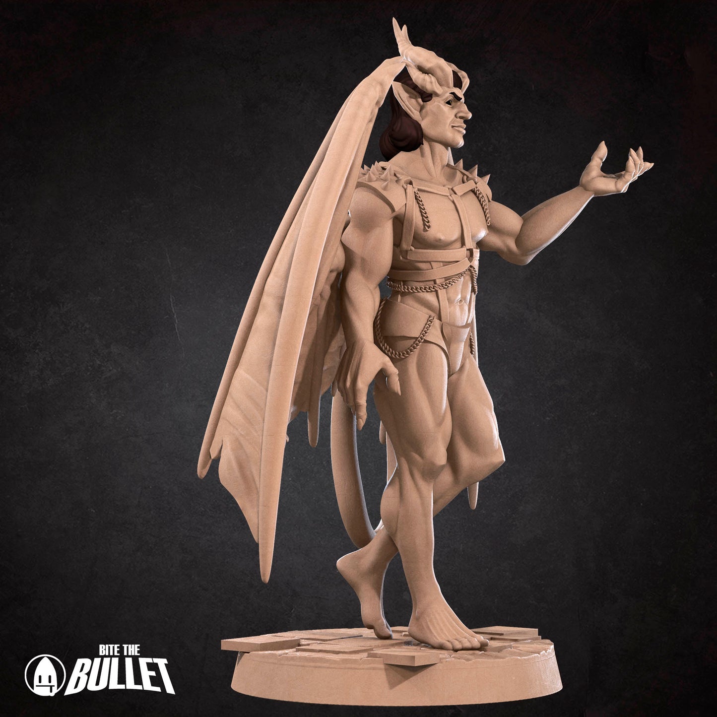 Exxotic Cambion Devil | Pinup SFW NSFW Versions | Tabletop Gaming Scale Resin Miniature | Bite the Bullet