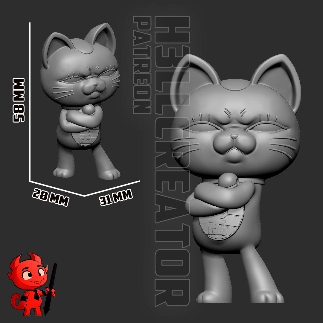 1:12 Turbo Neko | Resin Garage Kit Figure Game Fan Art | h3LL creator