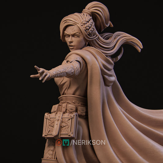 Elf Mage 2025 Update | Tabletop and Display Scales | D&D TTRPG Fantasy Miniature | Nerikson