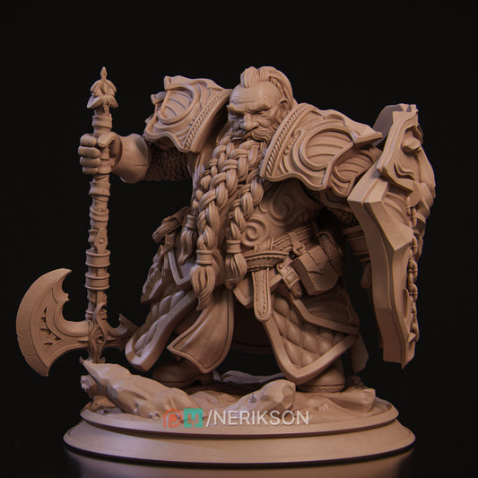 Dwarf Paladin 2025 Update | Tabletop and Display Scales | D&D TTRPG Fantasy Miniature | Nerikson