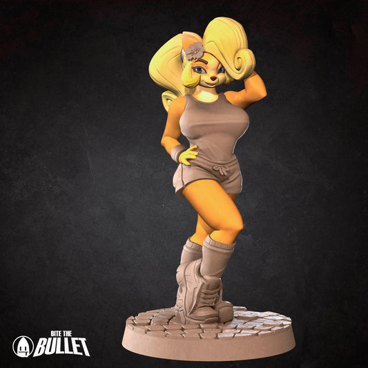 Exotic Untamed Bandicoot | Pinup SFW NSFW Versions | Tabletop Gaming Scale Resin Miniature | Bite the Bullet