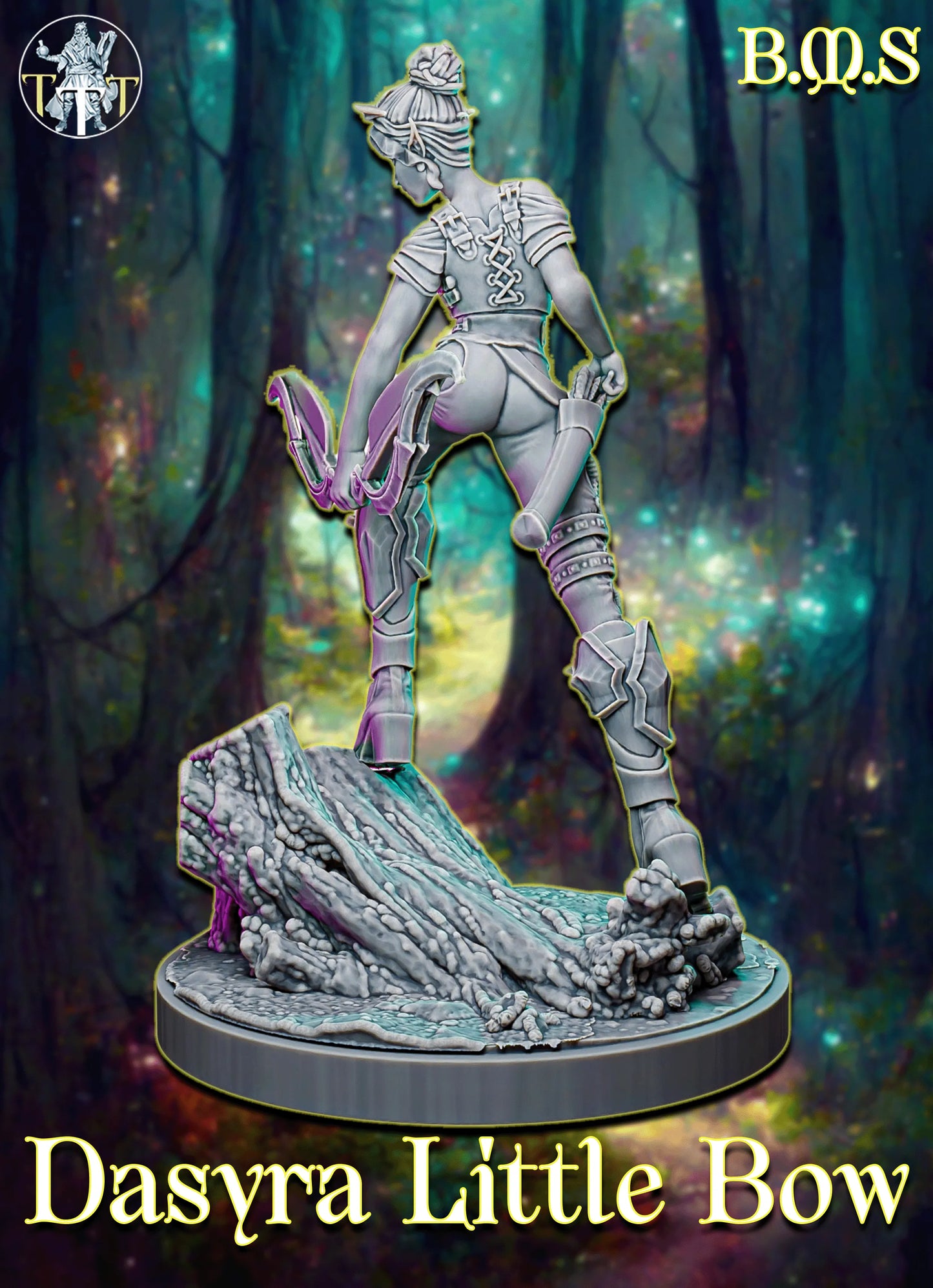 Archer Elf, Dasyra | Tabletop Gaming or Display Miniature | BigMiniSculpting