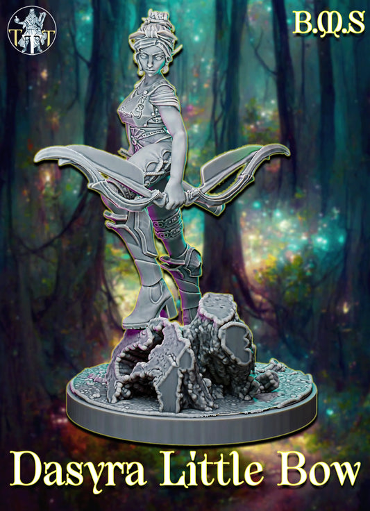 Archer Elf, Dasyra | Tabletop Gaming or Display Miniature | BigMiniSculpting