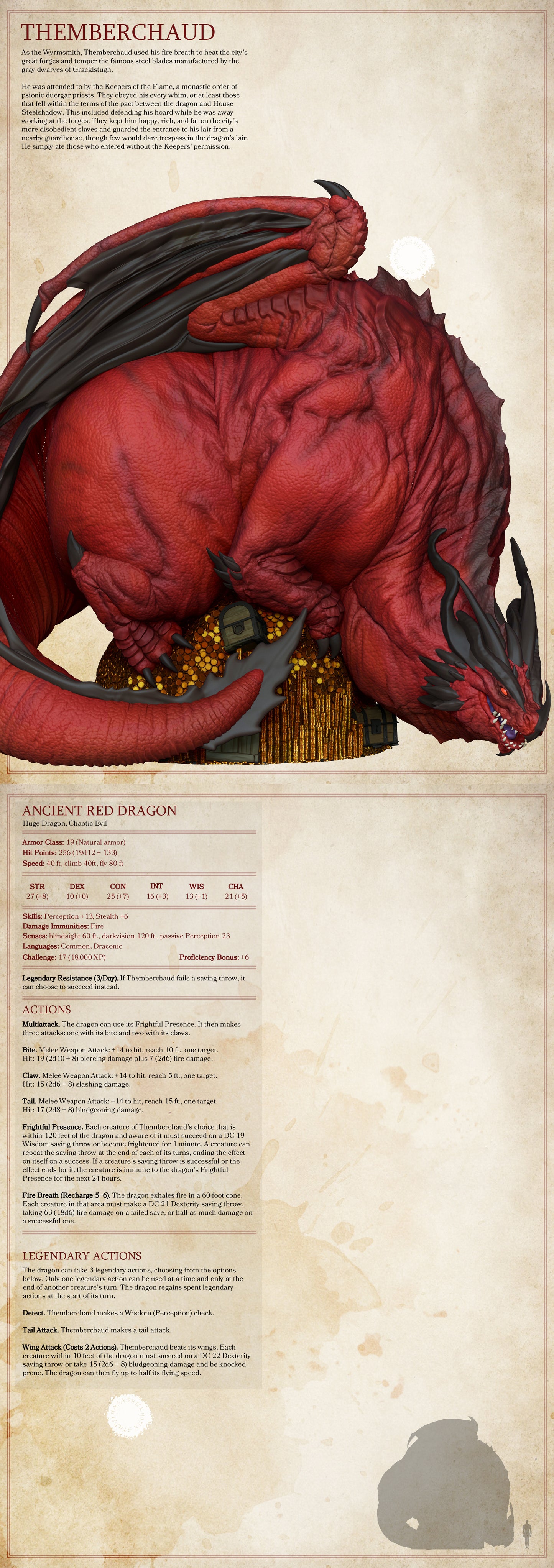 Dragon, Themberchaud | D&D TTRPG Monster Miniature | Yasashii Kyojin Studio