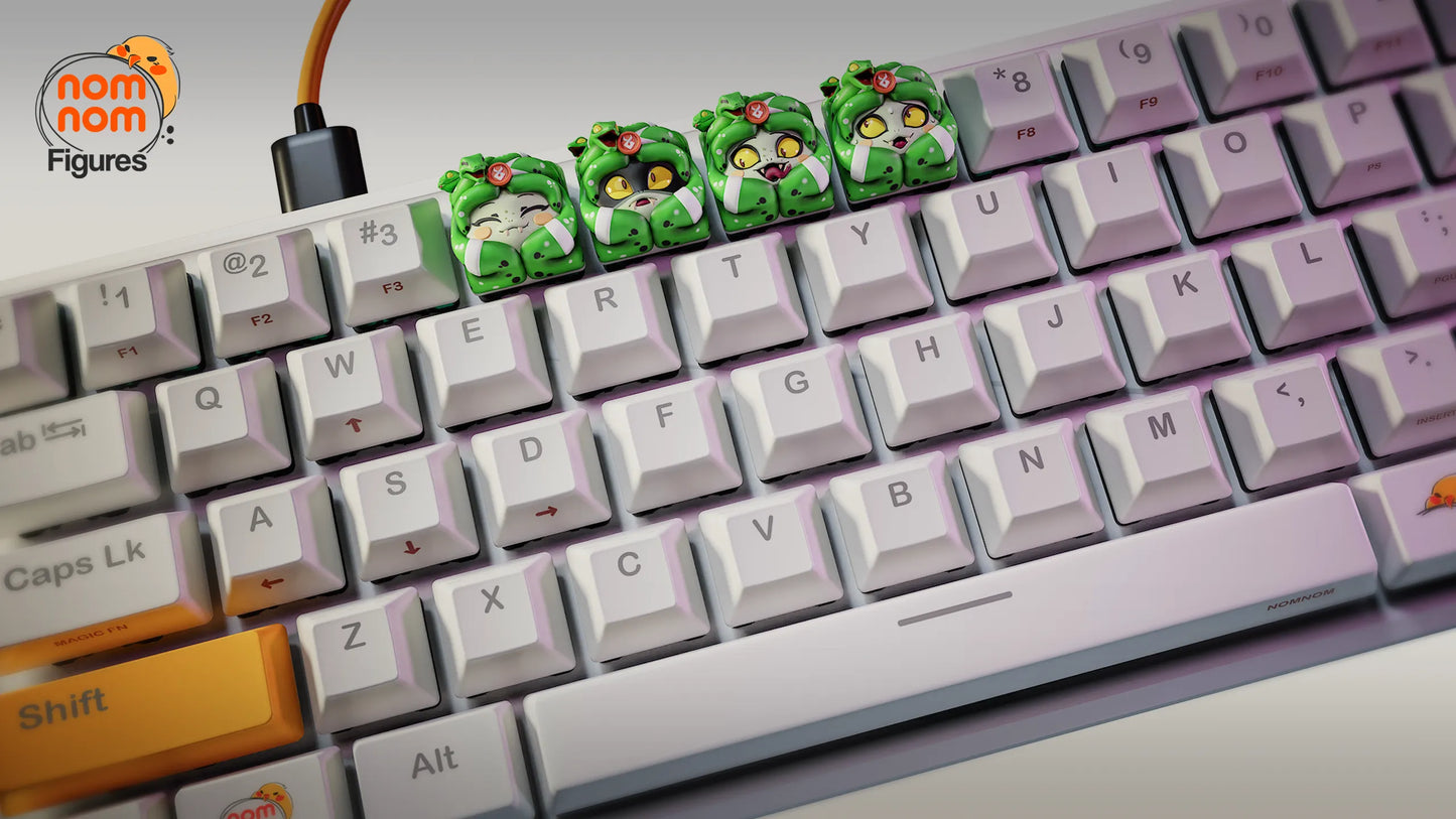 Keycaps - Cutie Medusa | 3D Printed Resin Anime Fan Art | Nomnom Figures