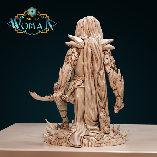 Earth Genasi Rogue, Fiamma | D&D TTRPG Miniature | DnD Is A Woman | NO BASE