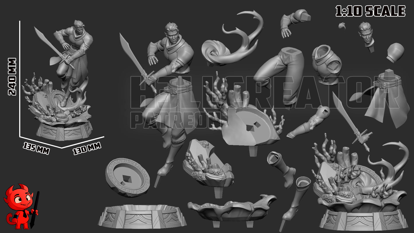 Sea Pact Warlock | Resin Garage Kit Figure Game Fan Art | h3LL creator