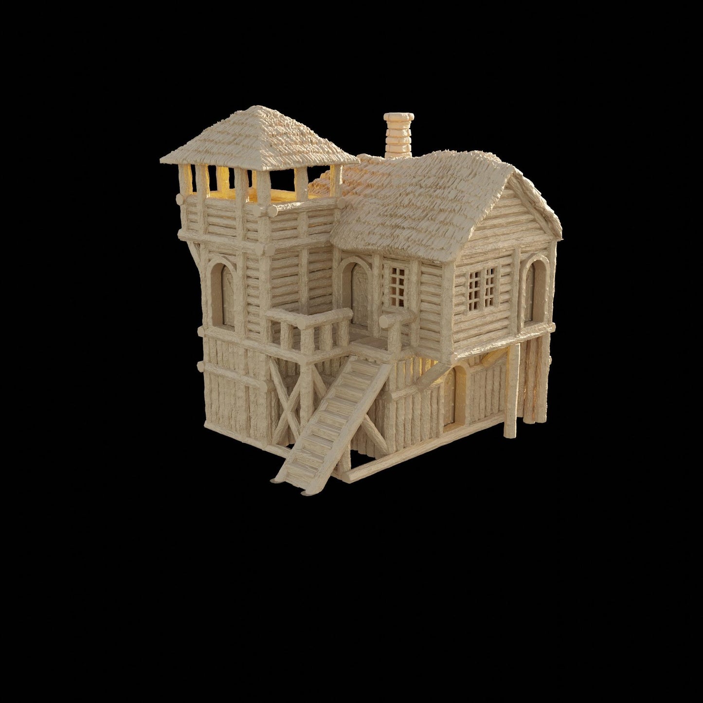 Fortified Forest House | 28mm Scale Model Terrain | D&D TTRPG Playable 3D Printed Building | MiniatureLand
