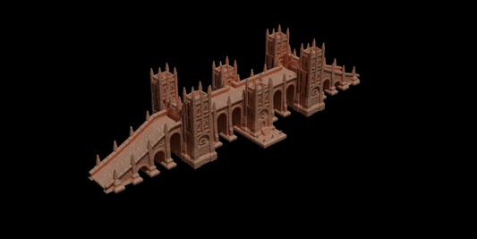 Grand Imperial Bridge | 28mm Scale Model Terrain | D&D TTRPG Playable 3D Printed Building | MiniatureLand