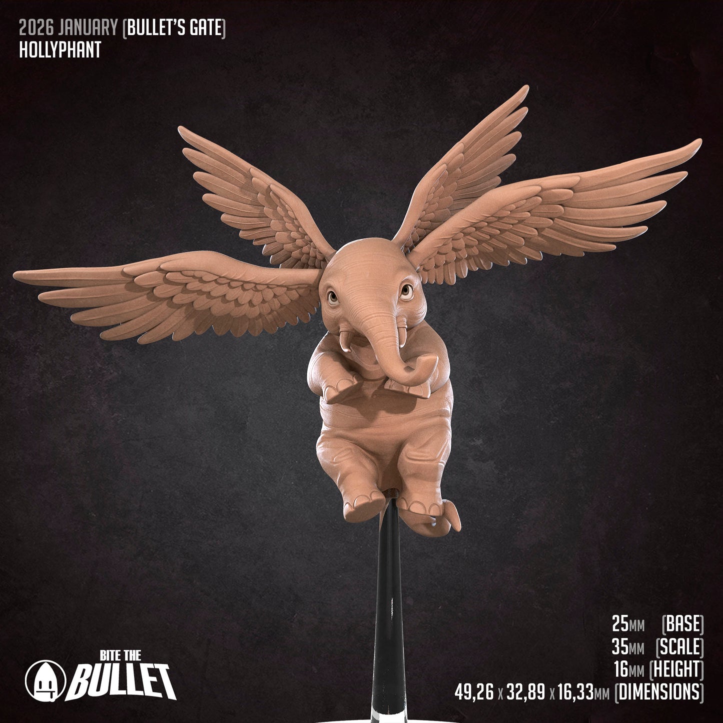 Hollyphant | D&D Pathfinder TTRPG Miniature | Bite the Bullet