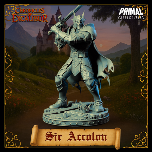 Evil Knight Sir Accolon | Chronicles of Excalibur | Tabletop D&D Miniature | Primal Collectibles