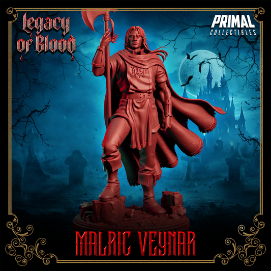 Human Malric Veynar | Legacy of Blood | Tabletop D&D Miniature | Primal Collectibles