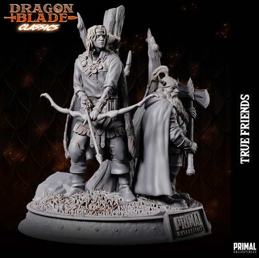 Dragonblade Classics True Friends | Diorama | TTRPG D&D Miniature | Primal Collectibles