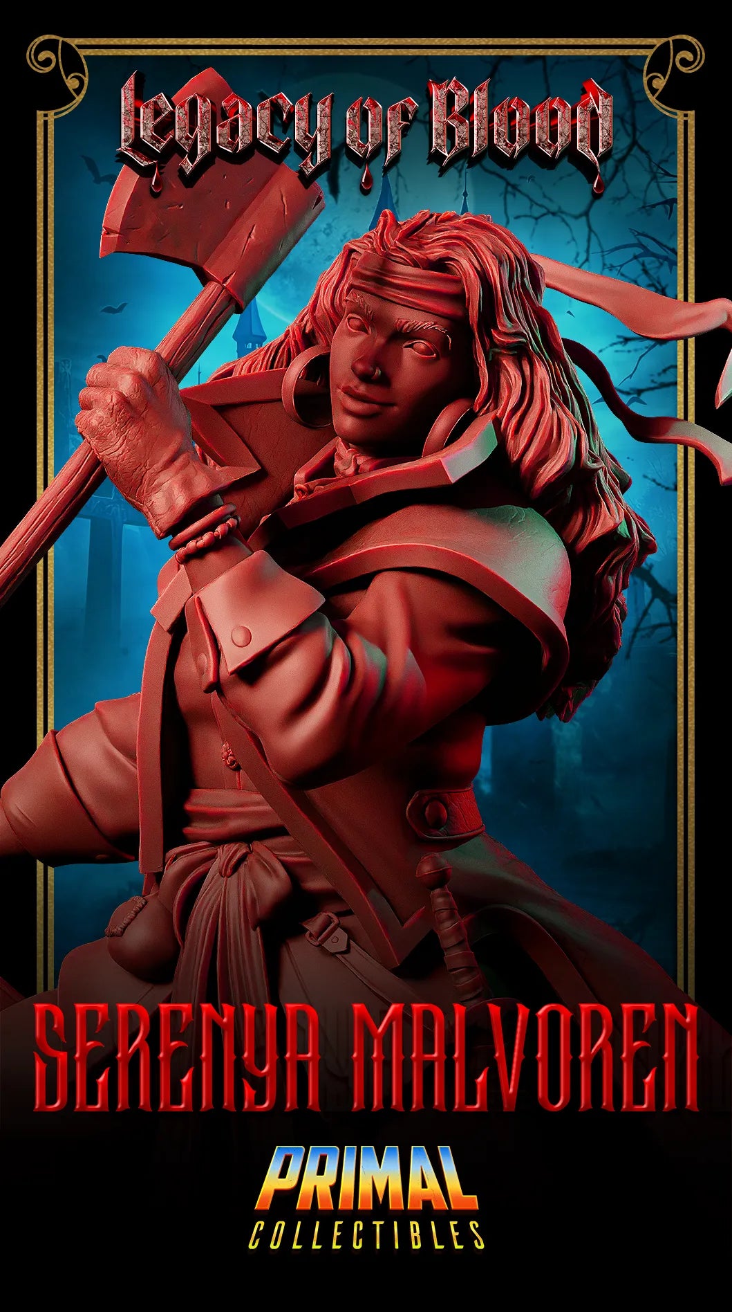 Hunter Serenya Malvoren, Esmerelda, CoS | Legacy of Blood | Tabletop D&D Miniature | Primal Collectibles