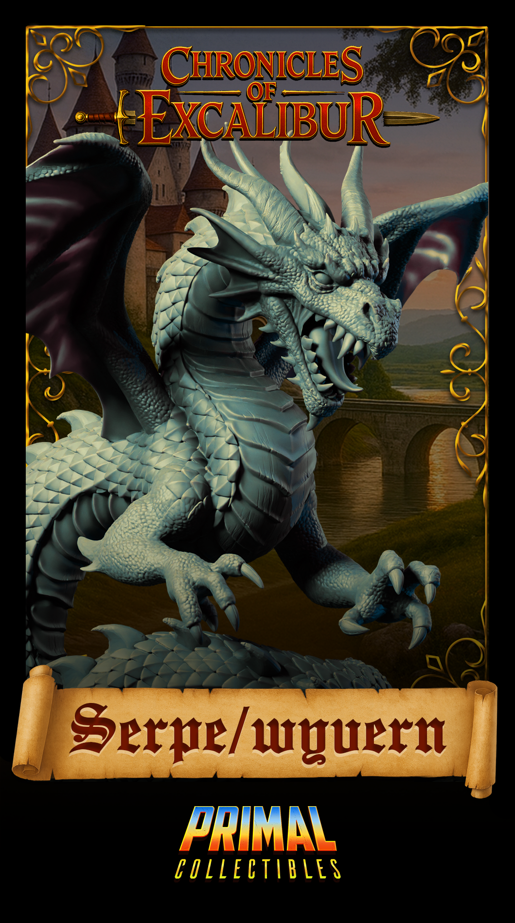 Creature Wyvern | Chronicles of Excalibur | Tabletop D&D Miniature | Primal Collectibles