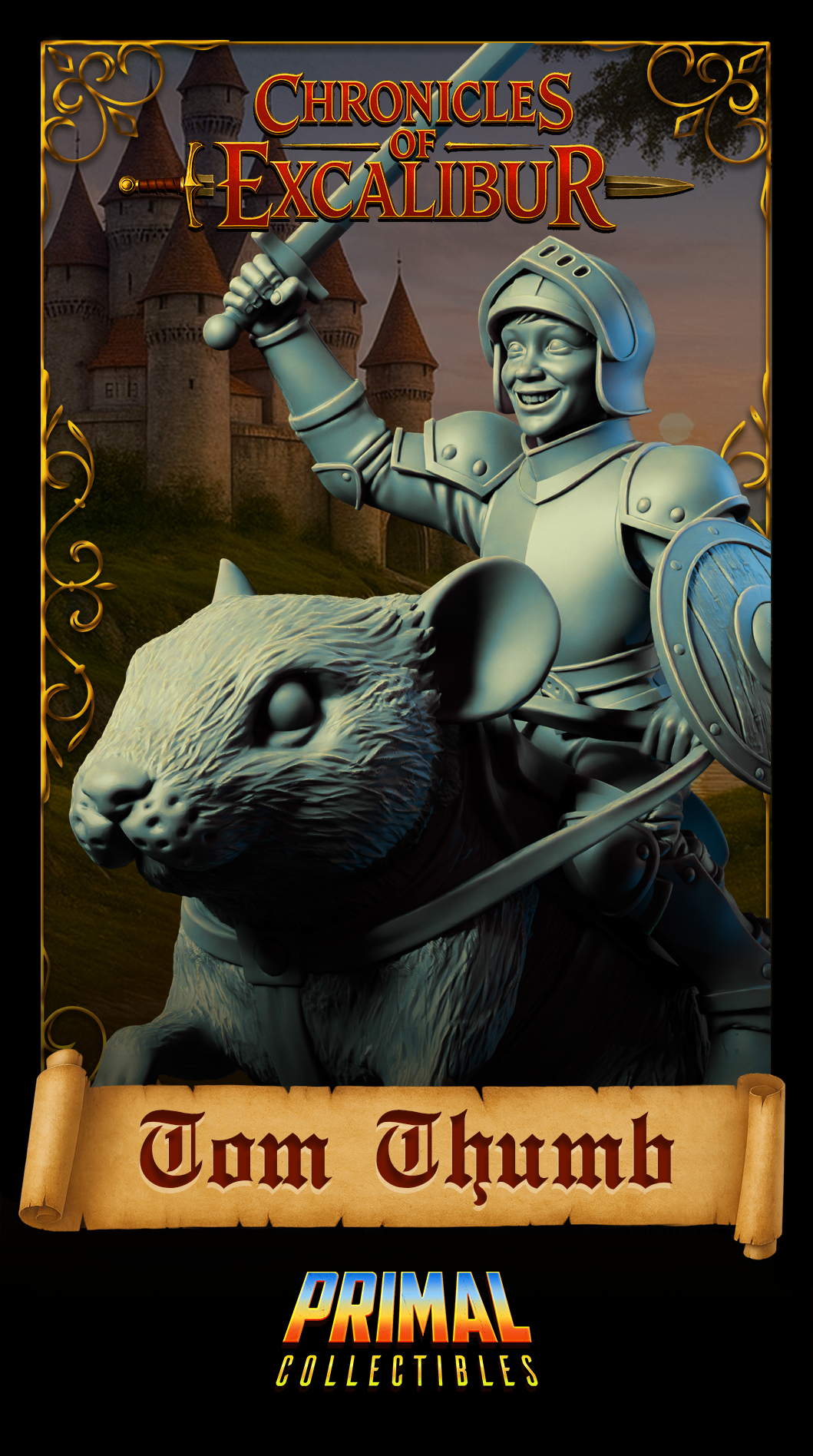 Knight Tom Thumb | Chronicles of Excalibur | Tabletop D&D Miniature | Primal Collectibles