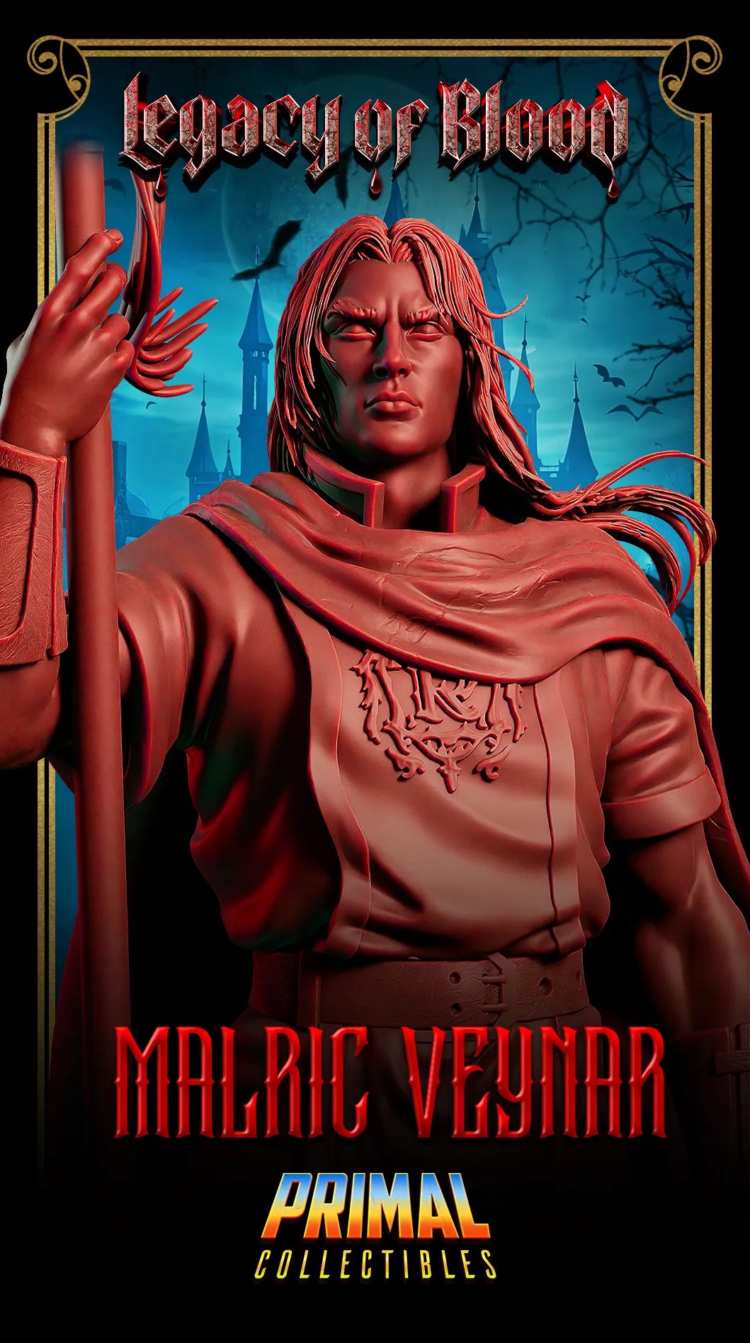 Human Malric Veynar | Legacy of Blood | Tabletop D&D Miniature | Primal Collectibles