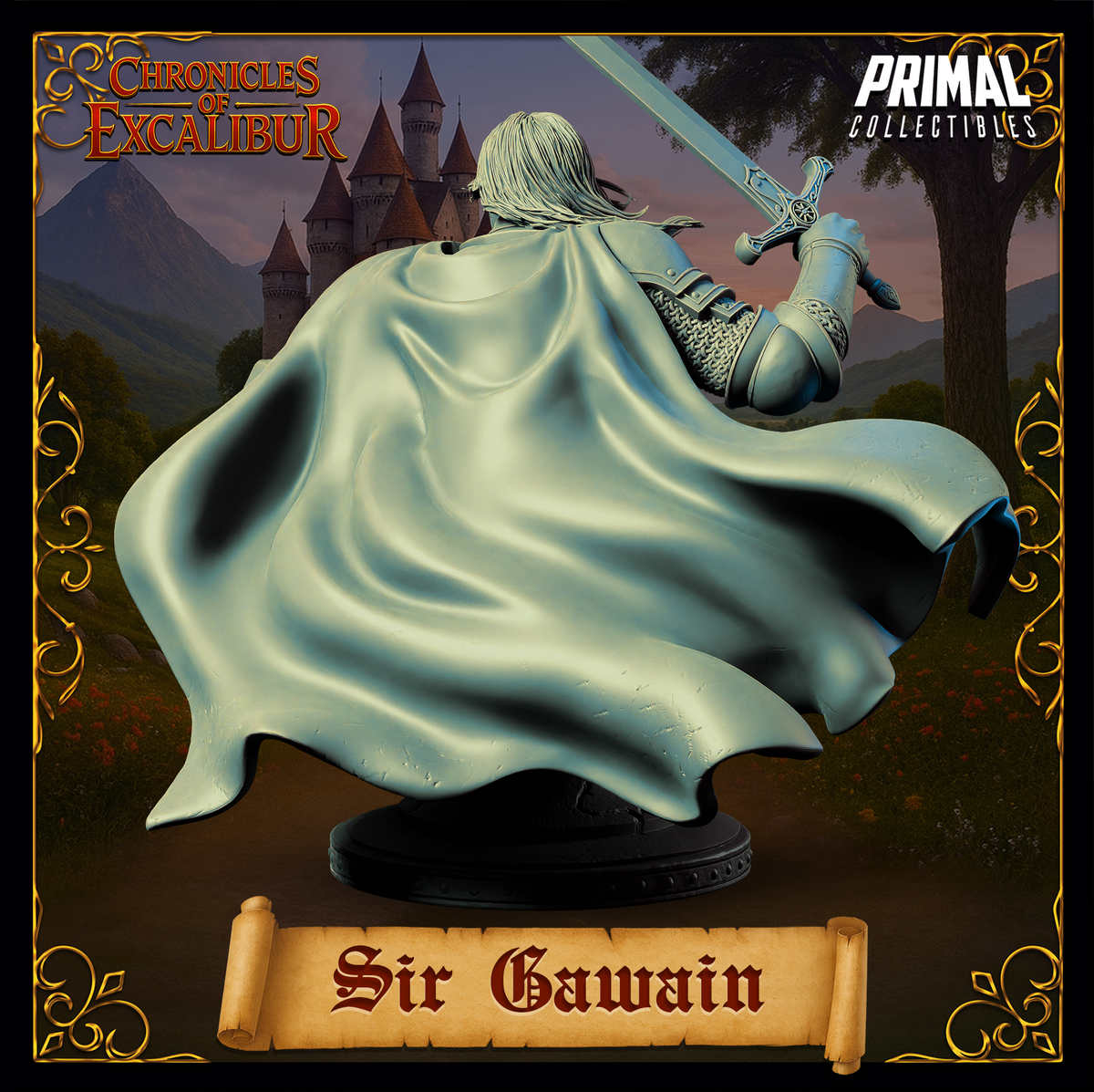 Knight Sir Gawain | Chronicles of Excalibur | Tabletop D&D Miniature | Primal Collectibles