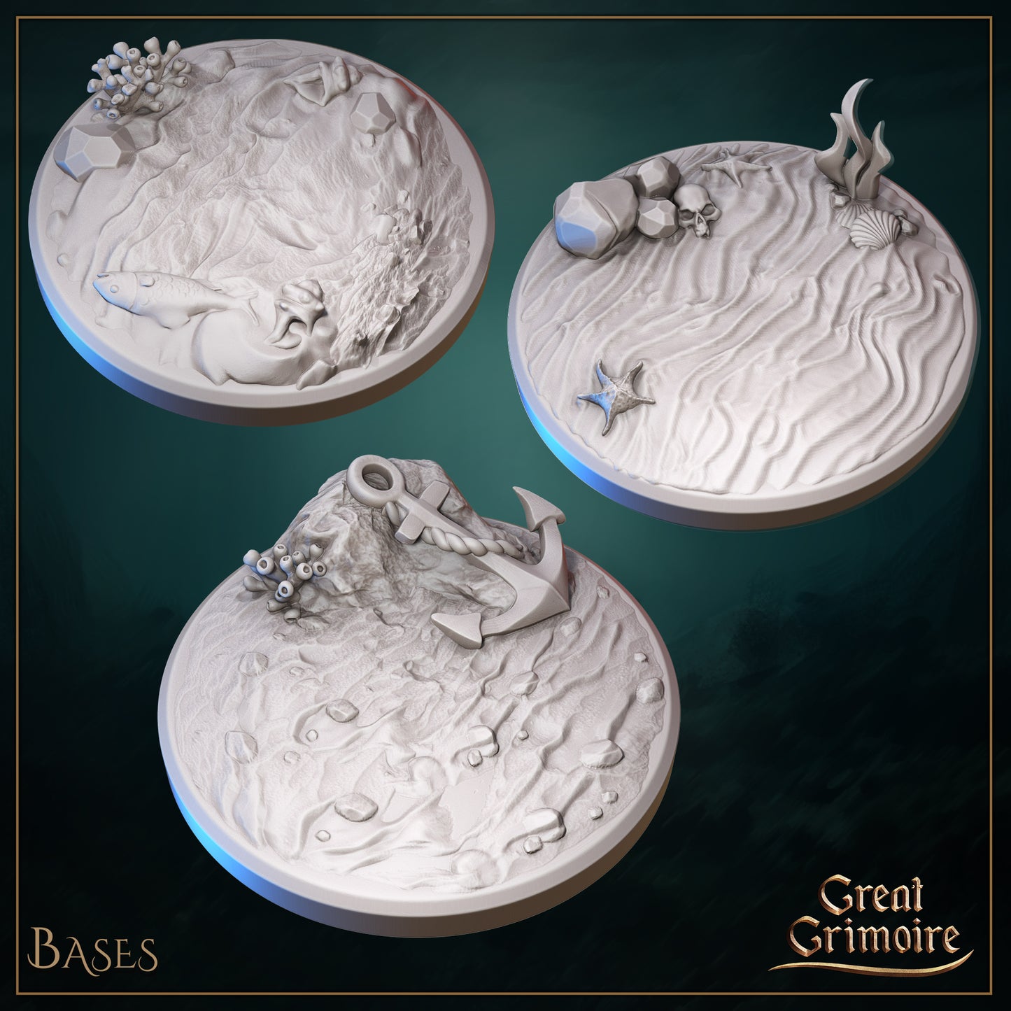 Gathering Storm Special Bases | TTRPG Miniature Sculpted Base | Great Grimoire