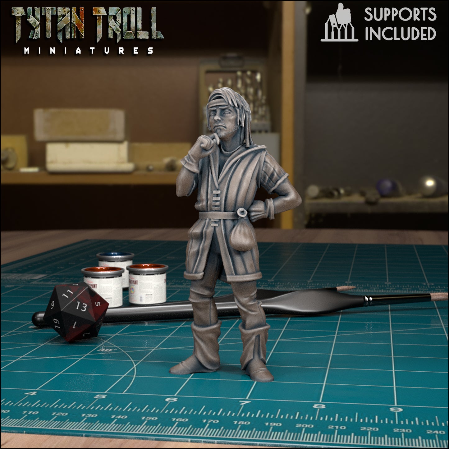 CoS Karl Wachter | D&D TTRPG Mini | TytanTroll Miniatures