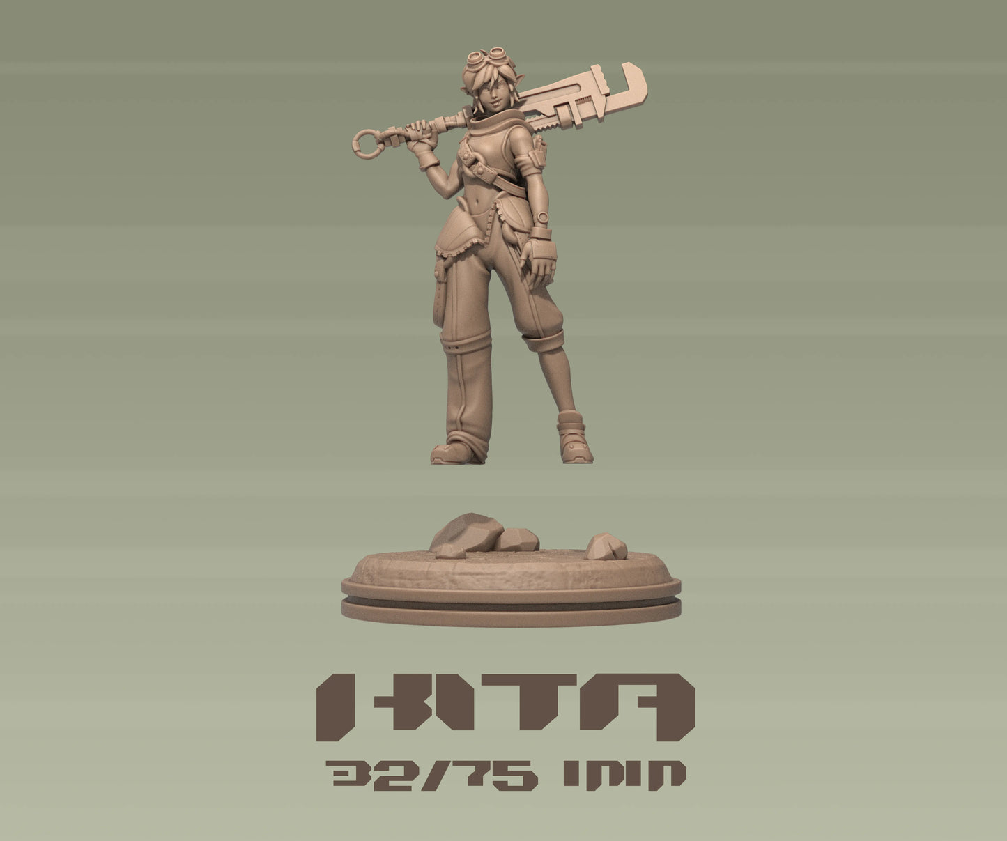 Kita | Tabletop or Display Scale | D&D TTRPG Fantasy Miniature | Dungeons and Maidens