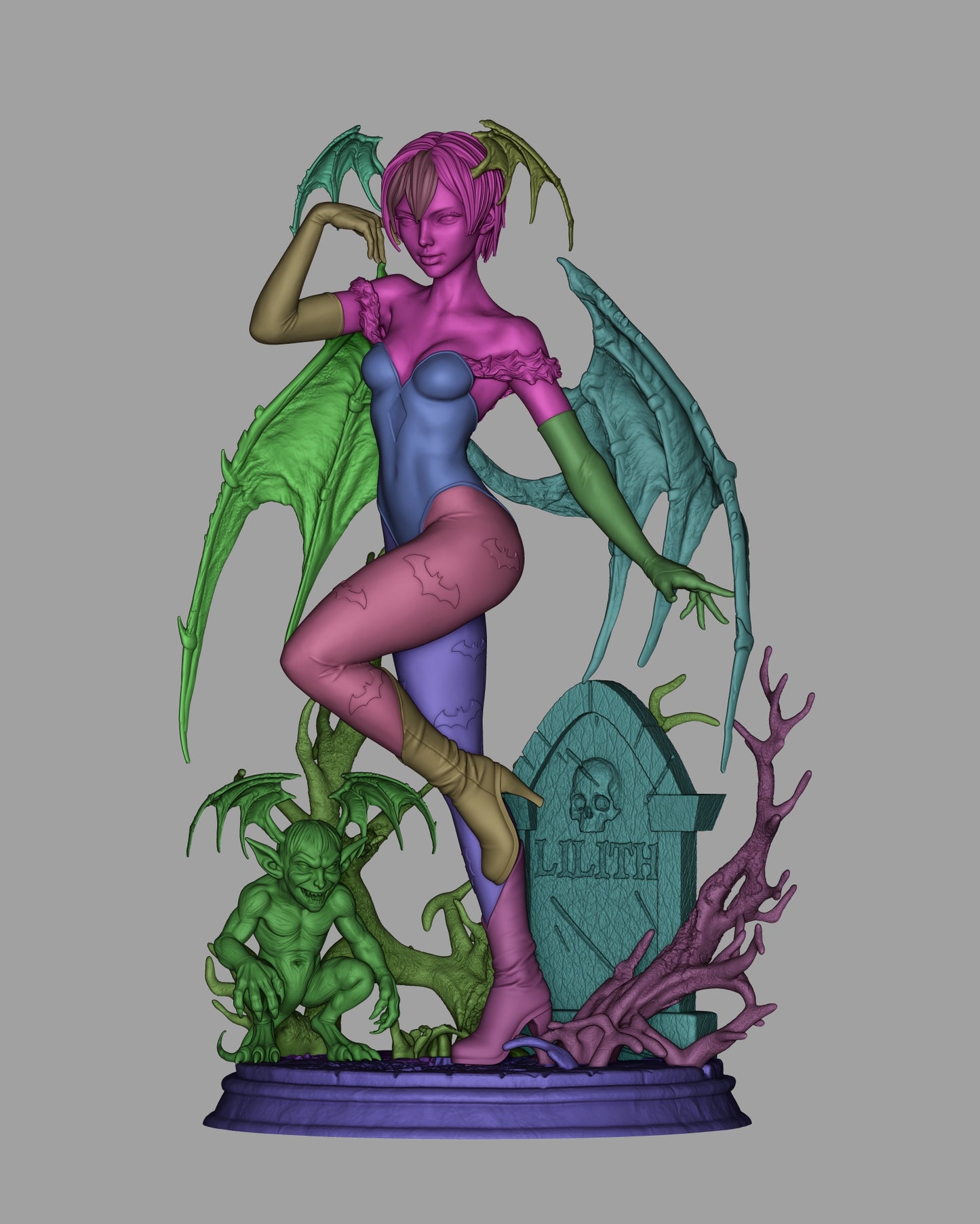 1:12 Playful Succubus | 3D Printed Resin Garage Kit Figure | CA 3D Studios
