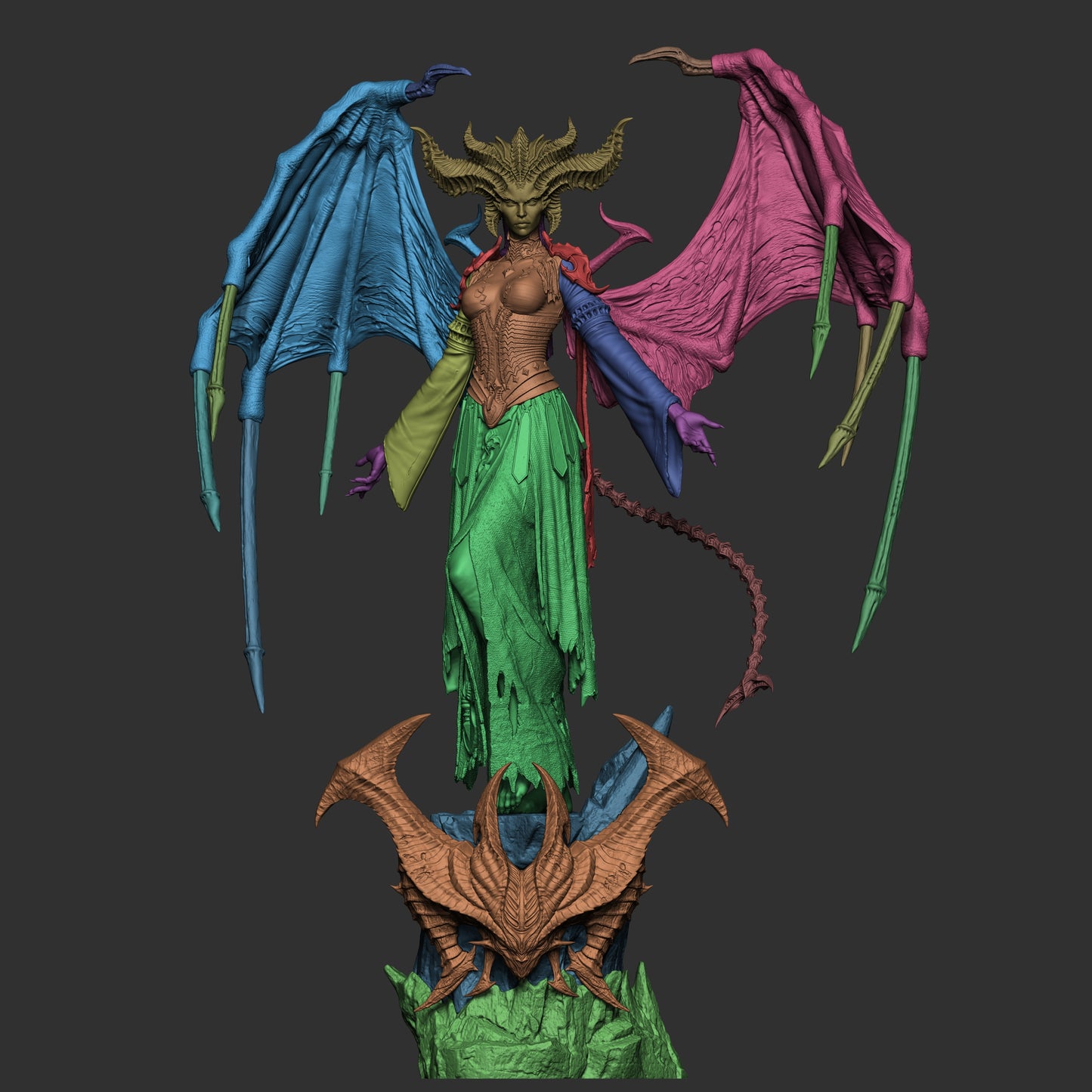 1:12 Demon Queen | 3D Printed Resin Garage Kit Figure | CA 3D Studios - Tattles Told 3D