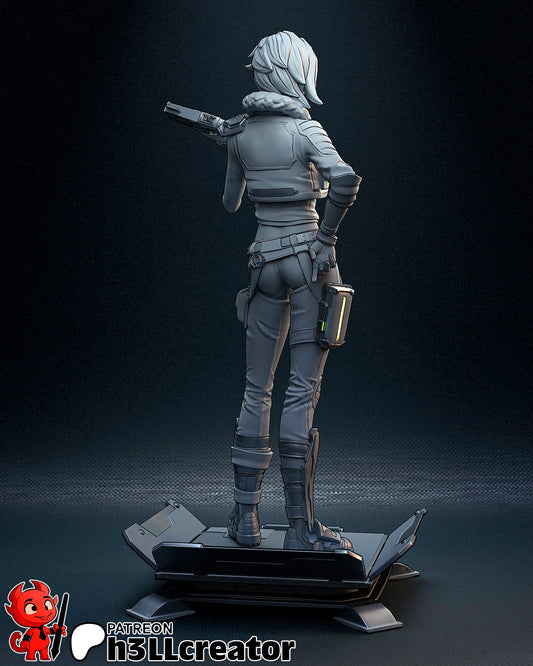 1:12 Crimson Siren | Resin Garage Kit Figure Game Fan Art | h3LL creator