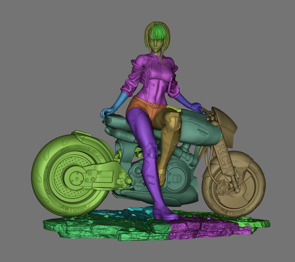 1:12 To a Neon Sky | 3D Print Resin Garage Kit Figure | CA 3D Studios